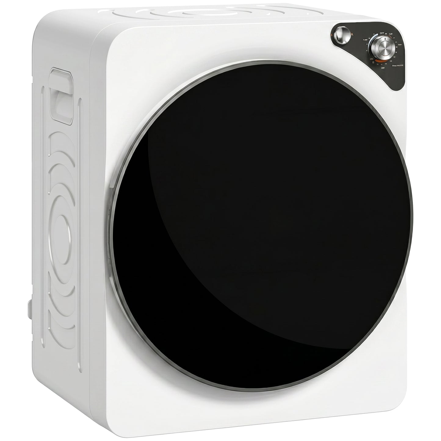 Mini uscător portabil 5 kg, 5 programe, 1000W, până la 60℃, timer, tambur din oțel inoxidabil, pentru casă, Alb
