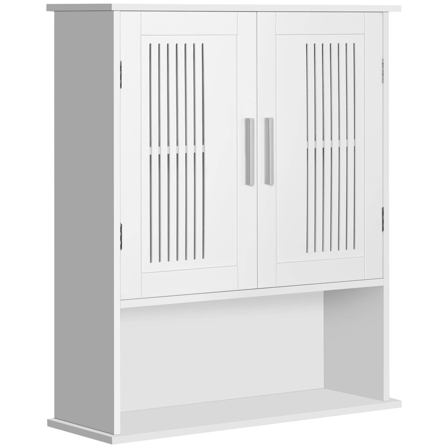 Dulap de baie suspendat dimensiuni reduse cu dulap si raft, 60x20x70cm – alb