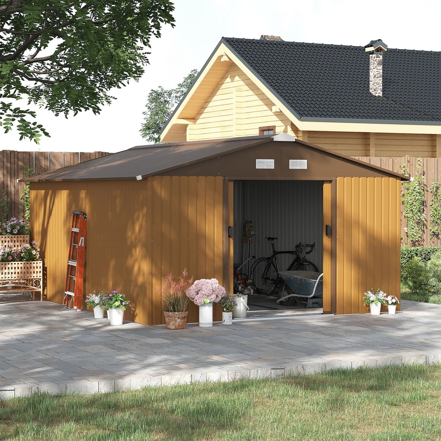 Magazie unelte, din otel galvanizat, 3.4x3.86x2m