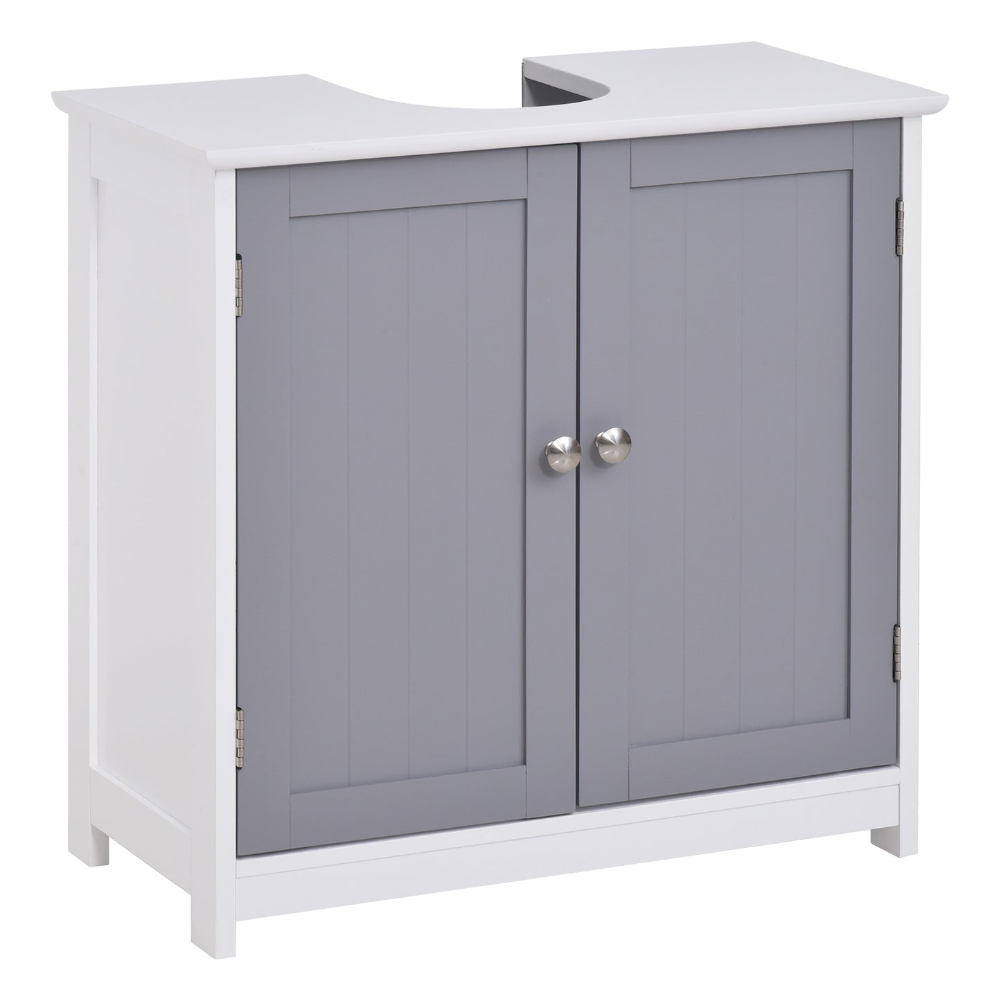 Dulap sub Chiuveta de Baie 2 Usi si Etajera Reglabila din MDF 60x30x60cm