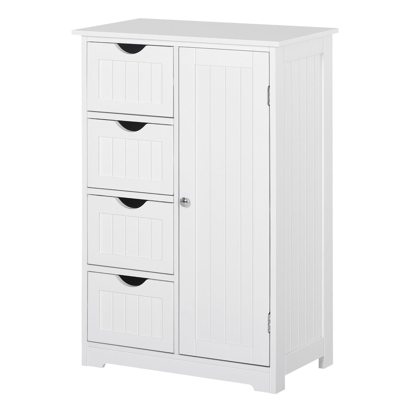 Mobila de Baie cu Usa Basculanta si Sertare Alb 56 x 30 x83cm