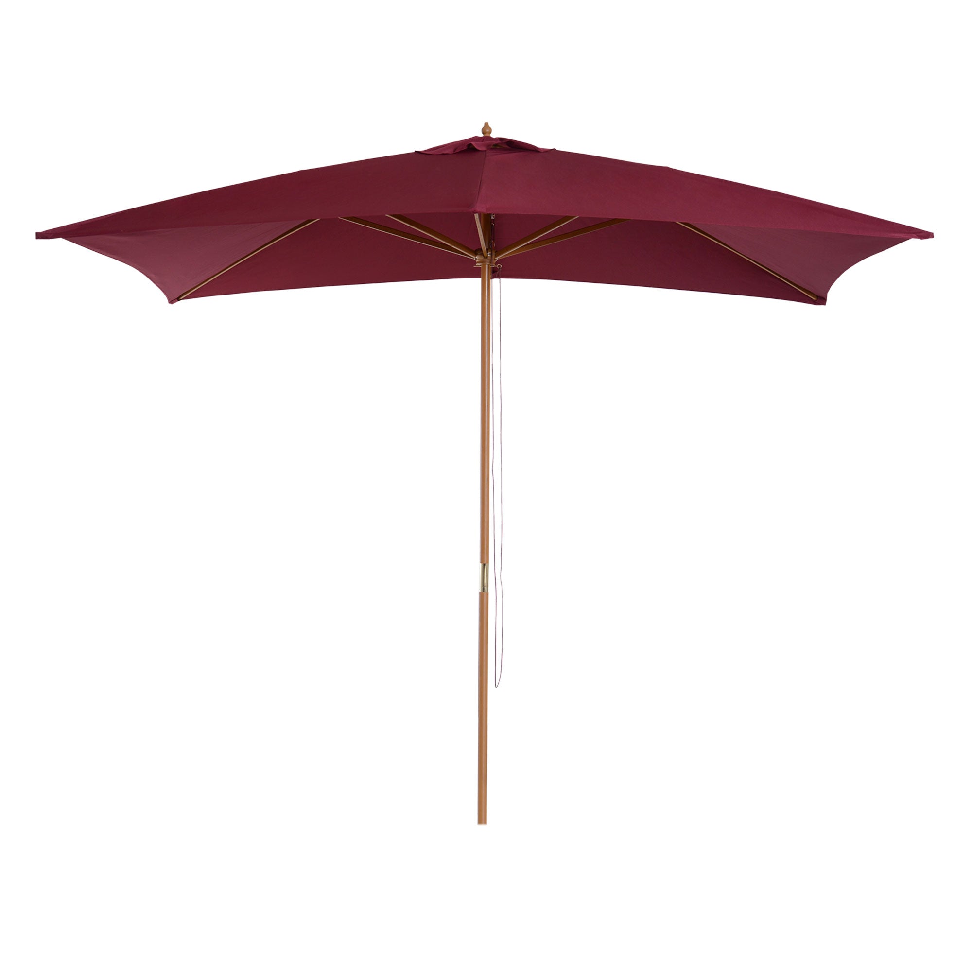 Umbrela din lemn, bordo 2x3m