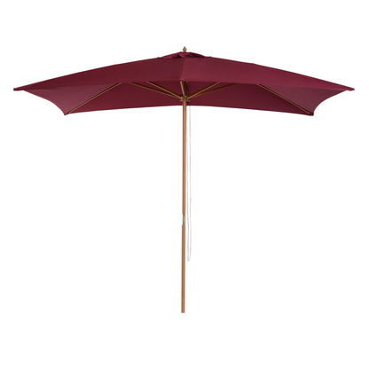 Umbrela din lemn, bordo 2x3m