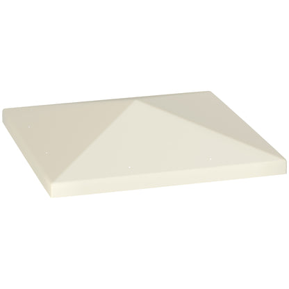 Acoperiș pentru Gazebo de Grădină 3x3 m din Material Oxford 600D cu Orificii de Drenaj, Alb Crem