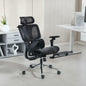 Scaun de Birou Ergonomic din Plasă cu Cotiere, Tetieră, Spătar Reglabil, Funcție Legănare, Negru