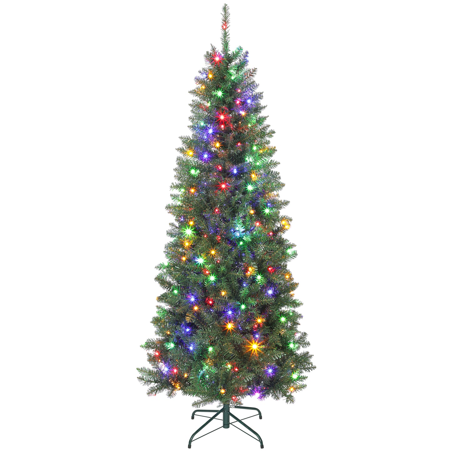 Pom de Crăciun de 180cm cu 250 de Lumini Albe și Colorate, 899 Crengi