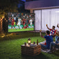 Ecran Proiector 100 Inch 4K/8K HD Format 16:9 cu 2 Trepiede Pliabile, Portabil, Dublă Față, Unghi de Vizionare 160°, pentru Acasă, Cinema sau Exterior, Alb
