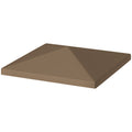 Acoperire pentru Foișor de Grădină 3x3 m din Material Oxford 600D cu Orificii de Drenaj, Maro