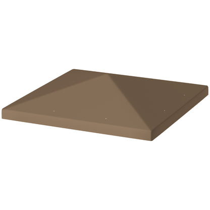 Acoperire pentru Foișor de Grădină 3x3 m din Material Oxford 600D cu Orificii de Drenaj, Maro