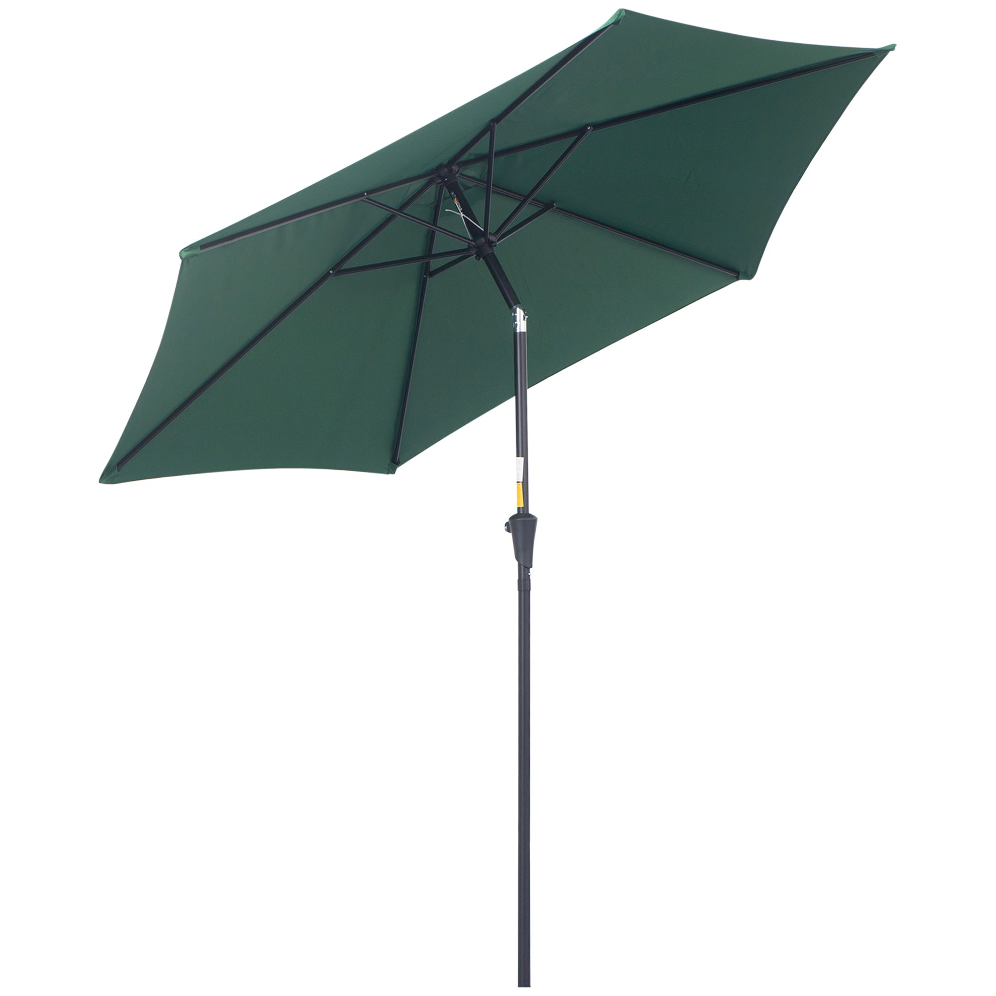 Umbrela de Gradina Reclinabila Plaja Aluminiu si Poliester Φ2.6×2.35m Verde Inchis