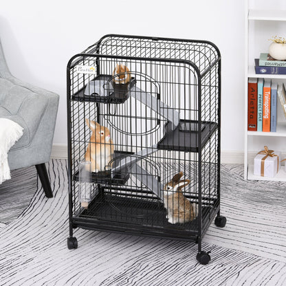 Cusca Animale Mici 64×43.5×93 cm – Cu Rampe, Platforme & Roti