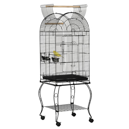 Colivie pentru Pasari si Papagali – Negru 51×51×153 cm cu Roti
