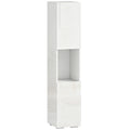 Dulap Multimedia Slim cu 5 Rafturi Reglabile, Alb