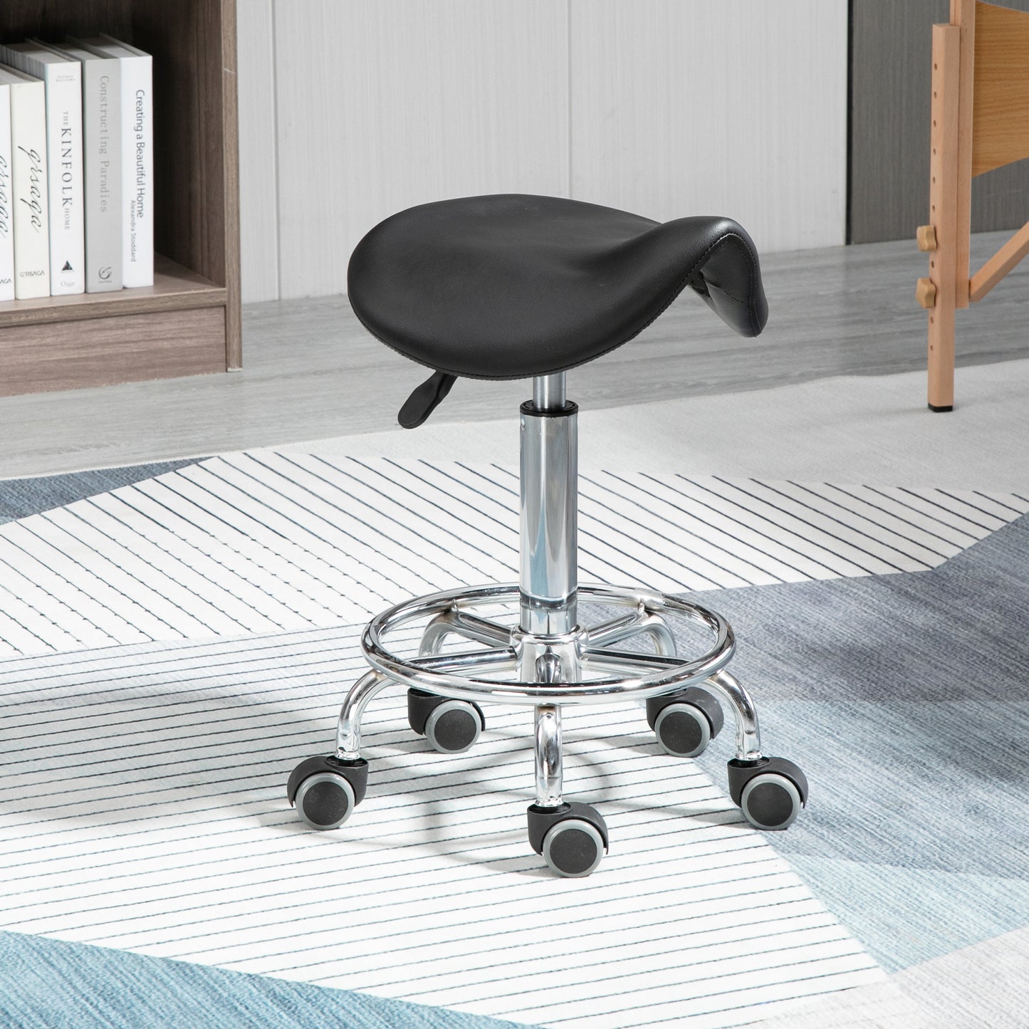 Scaun Ergonomic – Reglabil pe inaltime, Negru cu 5 Roti