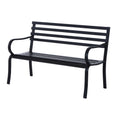 Banca de Gradina din Metal Neagra 127 x 62 x 82cm