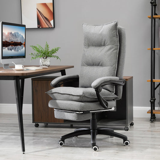 Scaun Birou Ergonomic – Masaj 6 Puncte & Reglabil, Gri