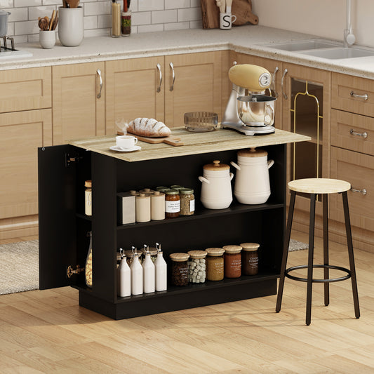 Insula Bucatarie 105×60 cm – Carucior Bar Multifunctional cu Sertar