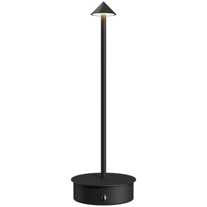 Lampă de masă tactilă reîncărcabilă cu USB, reglabilă 3000K/4500K/6500K, autonomie 4-8 ore, neagră