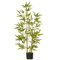 Planta Bambus Artificial Inaltime 120 cm cu Ghiveci pentru Interior si Exterior -Verde