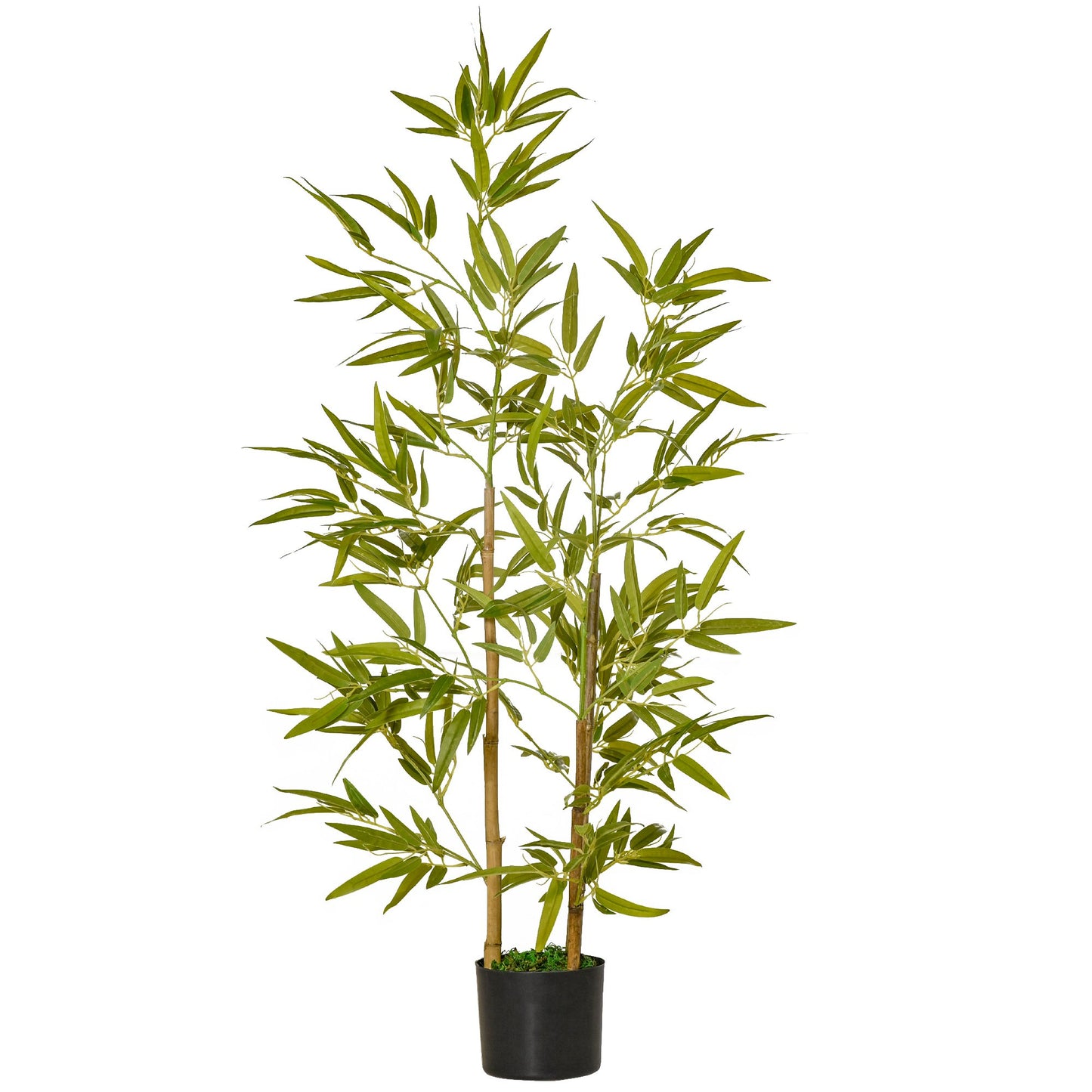 Planta Bambus Artificial Inaltime 120 cm cu Ghiveci pentru Interior si Exterior -Verde