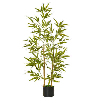 Planta Bambus Artificial Inaltime 120 cm cu Ghiveci pentru Interior si Exterior -Verde