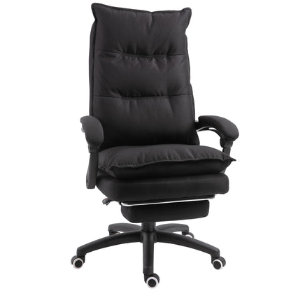 Scaun de Birou cu Înălțime Reglabilă, 6 Puncte de Masaj, din Material cu Textură de In, 70x62x120-130 cm, Negru