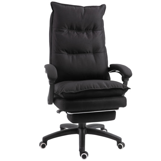 Scaun de Birou cu Înălțime Reglabilă, 6 Puncte de Masaj, din Material cu Textură de In, 70x62x120-130 cm, Negru