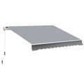 Copertina pentru soare tip rulou reglare cu manivela, din aluminiu si poliester, 295x245cm, gri