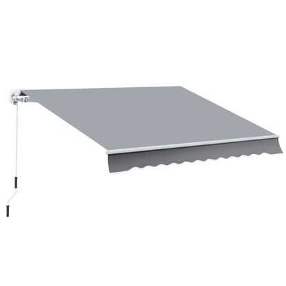 Copertina pentru soare tip rulou reglare cu manivela, din aluminiu si poliester, 295x245cm, gri