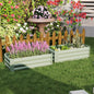 Set 2 Paturi de Gradina Înălțate din Oțel, Jardinieră de Grădină pentru Plante, Legume și Arbuști, 100x100 cm, Verde