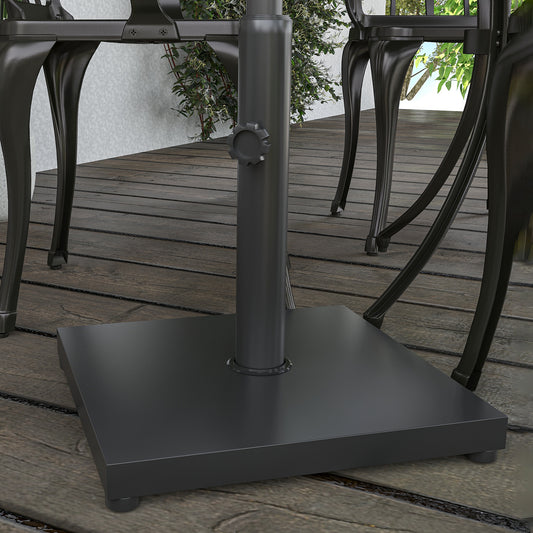 Bază pentru Umbrelă 13kg din Beton cu Finisaj Lucios, 40x40x43cm, Negru