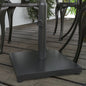 Bază pentru Umbrelă 13kg din Beton cu Finisaj Lucios, 40x40x43cm, Negru