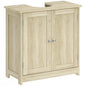 Dulap sub Chiuvetă cu 2 Uși, Raft Reglabil și Decupaj în Formă de U, 60x30x60 cm, Stejar