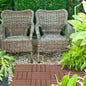 Pardoseala Modulara de Exterior, Set 11 Placi Interblocabile tip Deck, Dale Pavaj pentru Gradina, Balcon sau Terasa, 30x30 cm, Maro