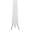 Lampă de Podea cu Trepied și Comutator cu Pedală, Luminozitate Reglabilă, 46x46x153 cm, Alb