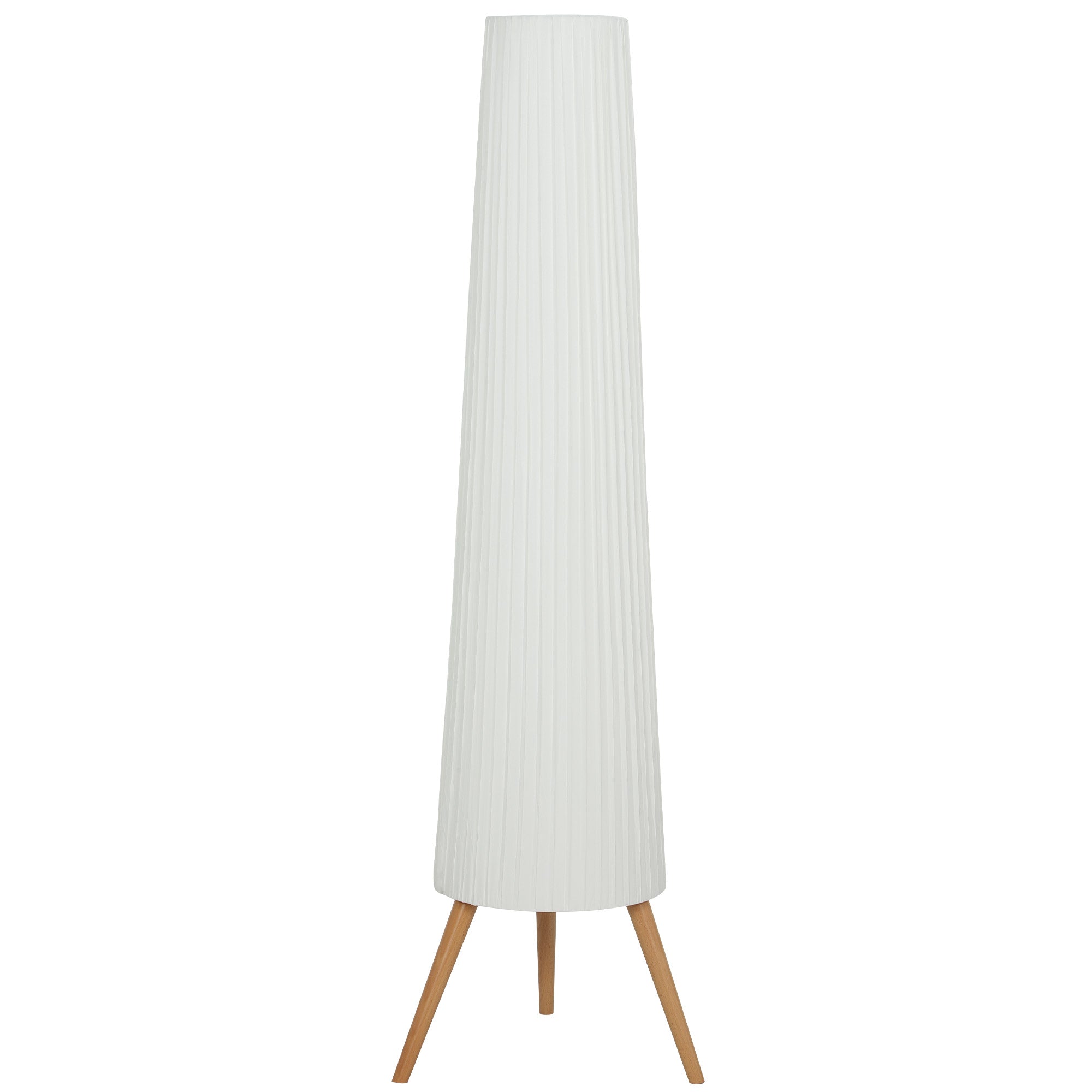 Lampă de Podea cu Trepied și Comutator cu Pedală, Luminozitate Reglabilă, 46x46x153 cm, Alb