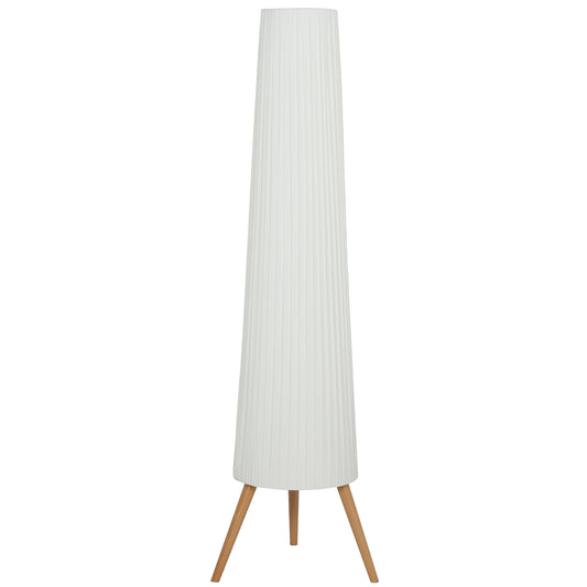 Lampă de Podea cu Trepied și Comutator cu Pedală, Luminozitate Reglabilă, 46x46x153 cm, Alb