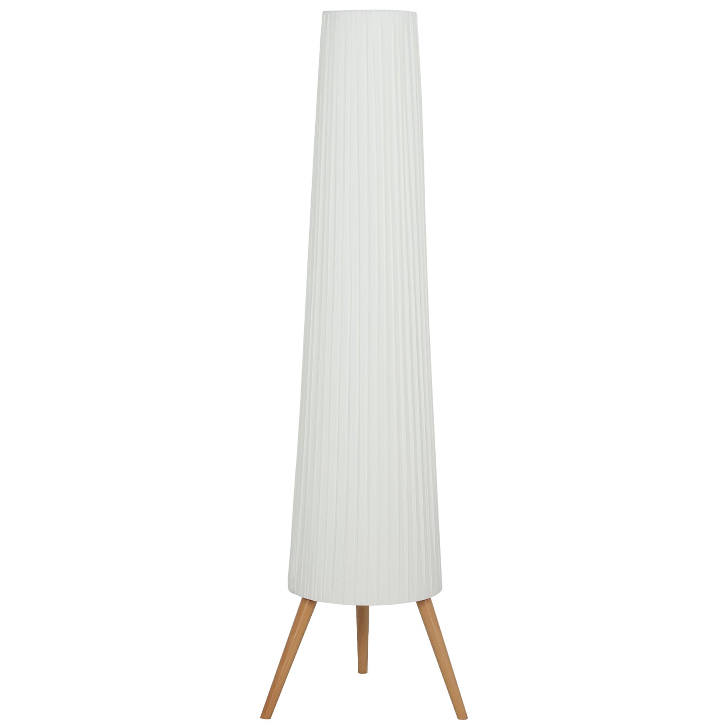 Lampă de Podea cu Trepied și Comutator cu Pedală, Luminozitate Reglabilă, 46x46x153 cm, Alb