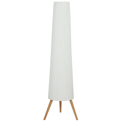 Lampă de Podea cu Trepied și Comutator cu Pedală, Luminozitate Reglabilă, 46x46x153 cm, Alb