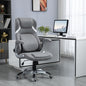 Scaun de Birou Ergonomic din Țesătură Respiranta Efect In, Înălțime Reglabilă, 68x76x109-117cm, Gri