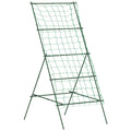 Suport Metalic de Grădină în Forma de A cu Plasă de Susținere, 101x133x227 cm, Verde