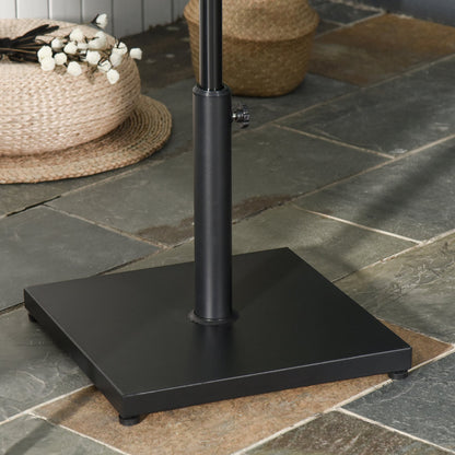 Baza pentru Umbrela Patrata Greutate 18kg pentru Stalpi de Φ3/3.5/3.8, 45x45x39cm, Negru