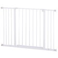 Ușă de Siguranță Extensibilă pentru Câini cu Montaj prin Presiune, 76x76 cm, Alb