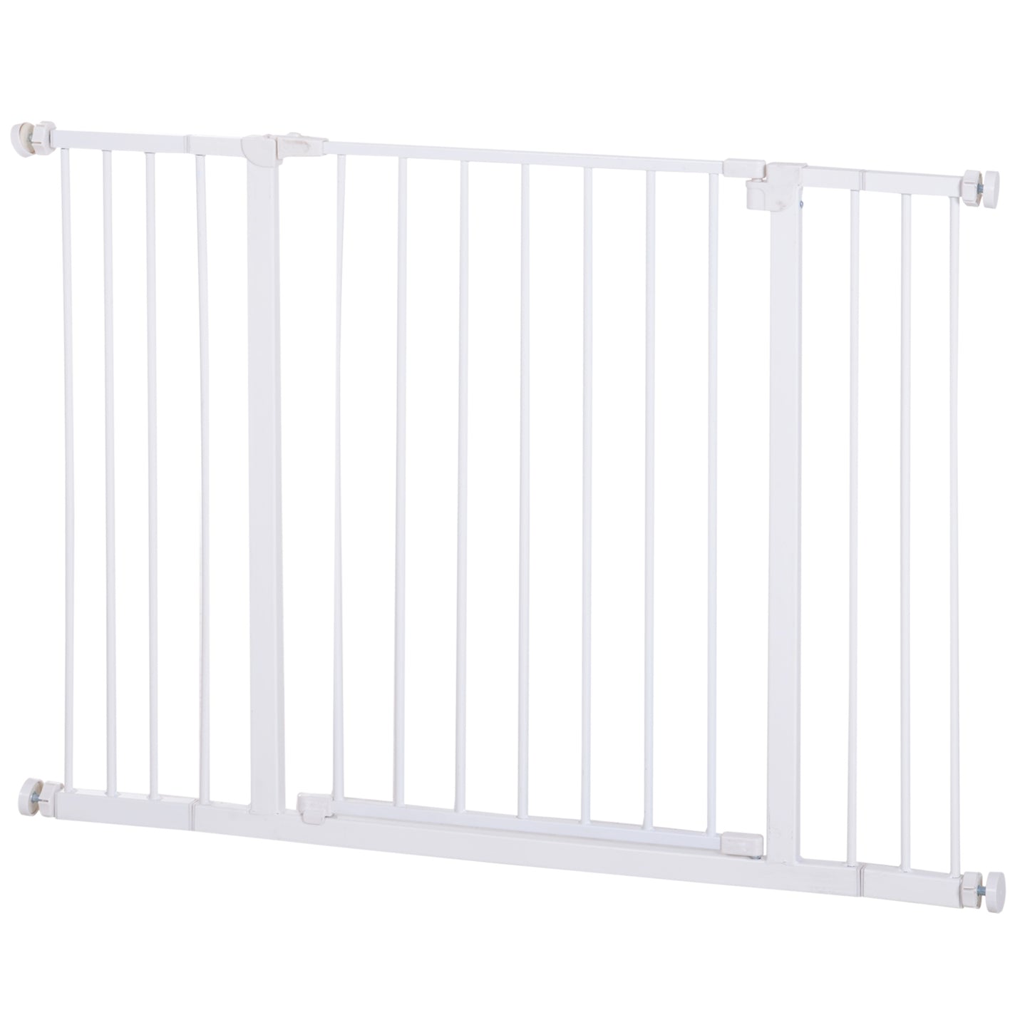 Ușă de Siguranță Extensibilă pentru Câini cu Montaj prin Presiune, 76x76 cm, Alb