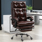Scaun de Birou Ergonomic Suport pentru picioare Detasabil Inaltime Reglabila Maro