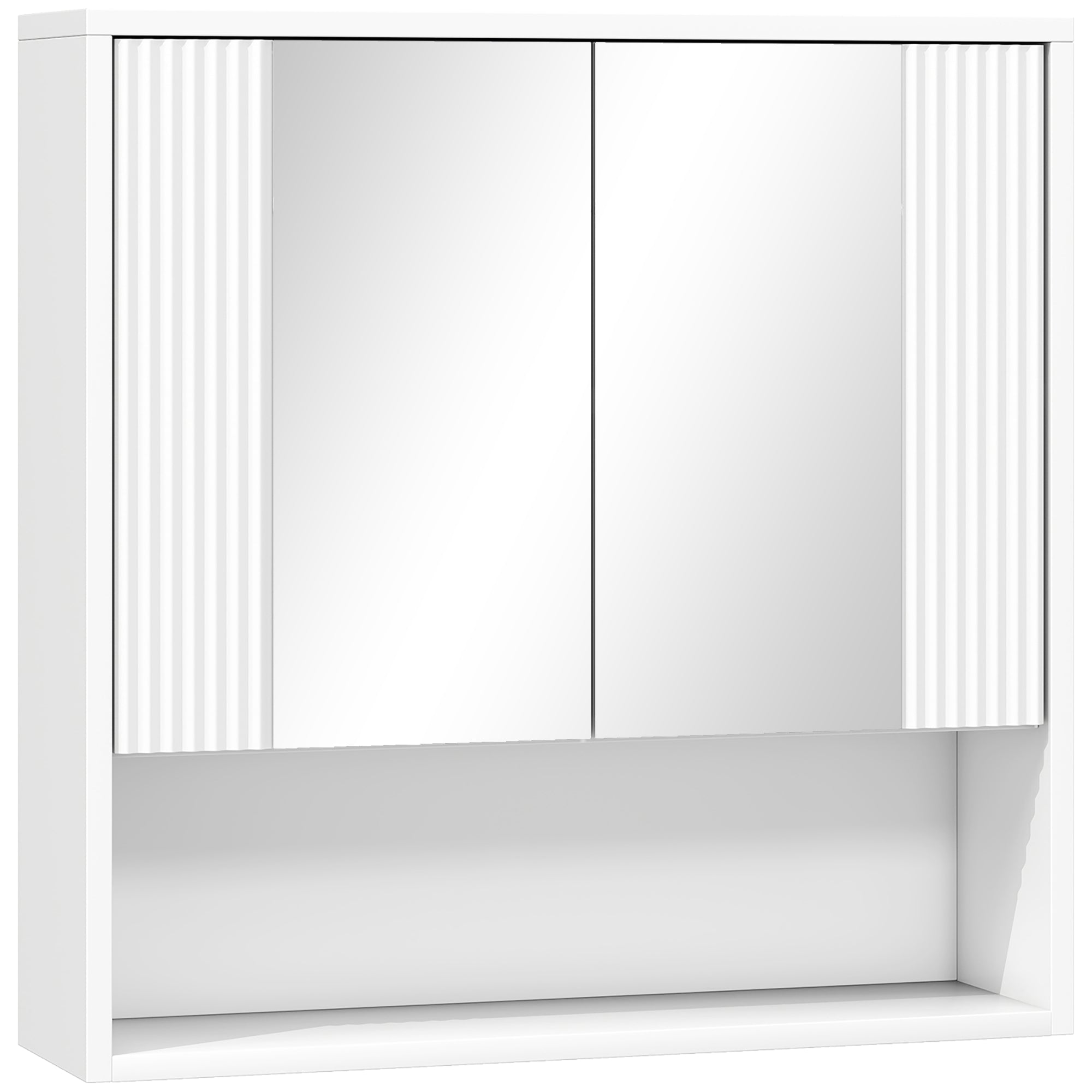 ，Dulap de Baie Suspendat, Uși Soft-close, Raft Reglabil，60 x 16 x 60 cm，Alb