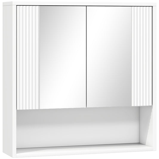 ，Dulap de Baie Suspendat, Uși Soft-close, Raft Reglabil，60 x 16 x 60 cm，Alb