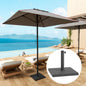 Bază Pătrată  pentru Umbrelă de 14.5 kg cu Manivelă, din HDPE și Beton, 44x44x30 cm, Negru