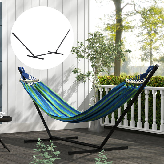 Schelet pentru Hamac Greutate Maxima 120Kg in Metal, Negru, 360x92x112cm