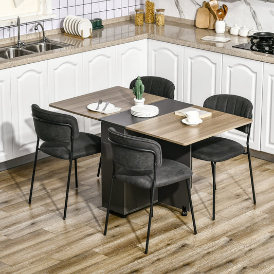 Masa Pliabila Sufragerie – 140×76×76 cm, Cu Dulap, Sertare & Roti